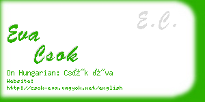 eva csok business card